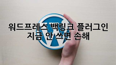 워드프레스 백링크 플러그인, 지금 안 쓰면 손해?! 😱